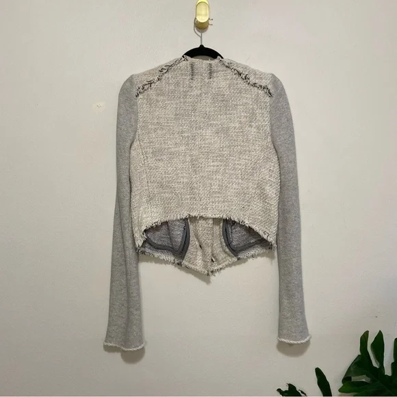 We the Free Free People Tweed Asymmetric Moto Bomber Jacket - Picture 6 of 8